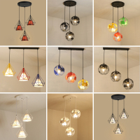 餐厅吊灯钻石款三头简约客厅单头铁艺小吊灯创意酒吧吧台饭厅灯