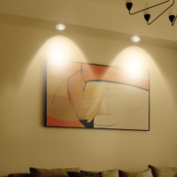 led射灯嵌入式家用窄边框北欧客厅led天花灯无主灯防眩cob射灯