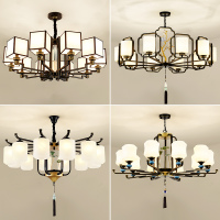 新中式吊灯客厅餐厅简约现代卧室中国风酒店大厅工程复式楼大吊灯