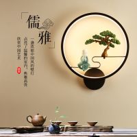 壁灯客厅led卧室床头灯中式创意国风走廊简约现代影视墙壁灯过道