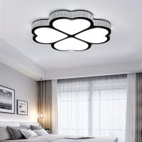 北欧灯具现代简约风格客厅灯吊灯2019年新款卧室套装全屋套餐组合|黑色四叶草50厘米无极36瓦+遥控