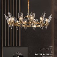 后现代吊灯全铜轻奢简约北欧客厅餐厅卧室水晶灯具灯饰网红分子灯