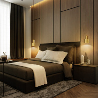 北欧全铜床头主卧室单头小吊灯极简约现代长线轻奢吧台ins网红灯