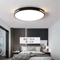 全屋灯具套餐组合简约现代客厅灯led吸顶灯三室两厅套装卧室灯|透镜黑框 B款天元40cm24瓦无极调光