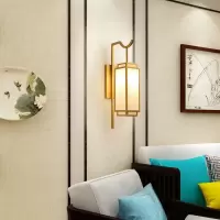新中式壁灯简约现代创意复古酒店客厅过道阳台背景墙卧室床头壁灯