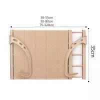 多功能挂式窗台晾衣架家用暖气片可折叠晾晒衣架阳台可伸缩晒鞋架|咖啡色可伸缩38~55宽35