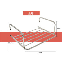 多功能挂式窗台晾衣架家用暖气片可折叠晾晒衣架阳台可伸缩晒鞋架|不锈钢款不可伸缩小号50cm