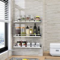 免打孔不锈钢置物架厨房调料架壁挂托盘油盐酱醋收纳整理架子挂架