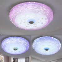 led卧室吸顶灯简约现代客厅灯具新款蓝牙音乐婚房圆形遥控卧室灯