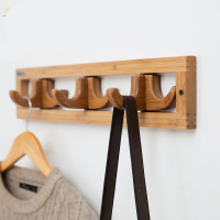 新品楠竹实木创意玄关墙上挂衣钩衣帽架卧室客厅壁挂衣架墙壁挂钩