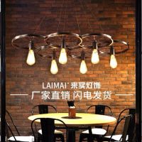 工业风吊灯餐厅创意个性loft复古怀旧服装店网吧饭店车轮吊灯