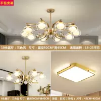 全屋成套灯具套餐组合简约现代三室两厅客厅灯吊灯卧室餐厅吸顶灯|不 套餐9[两室两厅]