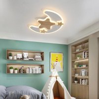 儿童灯卧室灯简约现代led吸顶灯温馨浪漫星星月亮房间灯具饰
