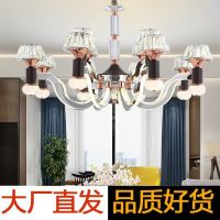 led客厅吊灯现代简约大气家用卧室餐厅水晶灯饰亚克力灯臂发光