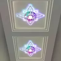 吊顶玄关水晶灯入户射灯led过道灯牛眼灯天花板吸顶灯孔灯进门灯