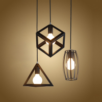 美式吧台简约个性工业风咖啡厅酒吧服装店铁架工矿灯组合餐厅吊灯