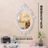 欧式浴室镜子贴墙免打孔壁挂式化妆镜卧室卫生间梳妆镜美容院装饰|新款经典小号描金镜子 其他