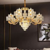 欧式吊灯客厅水晶吊灯锌合金灯具复式楼大厅灯餐厅灯简欧吊灯