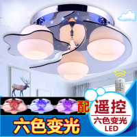 卧室灯具温馨led吸顶灯客厅水晶灯创意儿童房间灯饰圆形餐厅吊灯