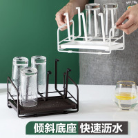 碳钢杯架杯子收纳置物架家用茶杯倒挂水杯架子玻璃杯沥水架