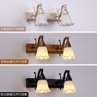 欧式镜前灯led浴室灯卫生间镜柜壁灯防水螺口灯泡