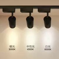 射灯led轨道灯cob射灯店铺服装店背景墙商用明装家用