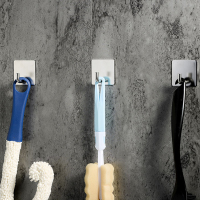 不锈钢挂钩毛巾强力粘胶墙壁壁挂厨房卫生间免打孔粘钩衣柜浴室钩