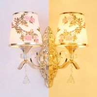 led遥控调光壁灯卧室床头灯简约欧式客厅背景墙壁灯楼梯过道走廊