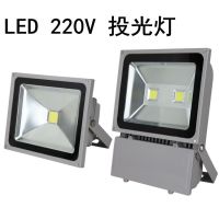 led投光灯户外防水100w射灯车间厂房灯广告招牌灯室外草坪照树灯