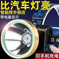 头灯强光充电超亮头戴式手电筒感应远射打野矿灯led超疝气灯