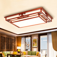 照明led新中式木艺客厅吸顶灯大气家用卧室灯具灯饰