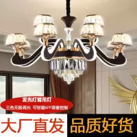 北欧水晶吊灯客厅灯现代简约餐厅卧室轻奢商铺服装店灯臂发光吊灯