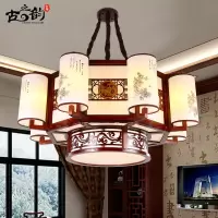 中式吊灯客厅复古中国风实木餐厅灯具仿古创意茶楼饭店包间吊灯