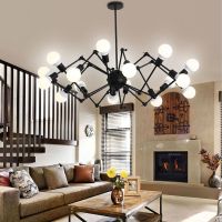 北欧客厅吊灯工业风复古loft简约创意个性服装店理发店蜘蛛吊灯