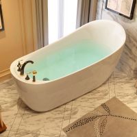 亚克力一体贵妃浴盆欧美式成人深泡小户型家用浴缸