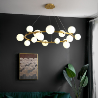 现代轻奢吊灯2020年新款客厅吊灯创意个性魔豆灯卧室餐厅北欧灯具