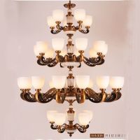 中式吊灯客厅水晶灯简约现代灯具卧室餐厅灯酒店别墅复式楼大吊灯