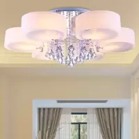 客厅大灯具餐厅吊灯led卧室简约房间灯饰圆形水晶灯艺术温馨吸顶