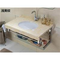 卫生间洗手盆陶瓷挂墙式洗脸盆浴室大理石洗面盆组合洗漱台洗脸池