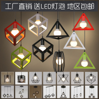 创意个性过道灯走廊灯led复古工业风铁艺玄关灯艺术三头餐厅吊灯