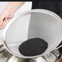 加厚304不锈钢密孔篮洗菜篮沥水果篮洗芝麻洗米筛淘米漏盆多用篮|可洗小米芝麻 25.5厘米篮+28厘米特厚盆