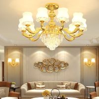 新款水晶欧式吊灯奢华大气客厅灯餐厅现代简约豪华吸吊两用网红灯