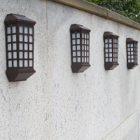 太阳能灯户外壁灯防水led庭院景观灯 光控花园围墙别墅大门装饰灯