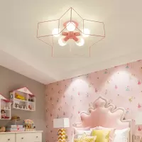 简约创意北欧灯饰五角星卧室led吸顶灯儿童房灯粉色女孩公主灯具