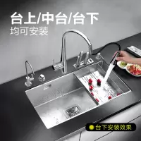 手工厨房304不锈钢洗菜盆台控洗碗槽水池家用水盆水槽单槽