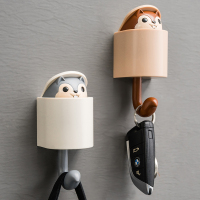 入户创意可爱动物无痕小挂钩ins风宿舍门口钥匙置物架装饰免打孔