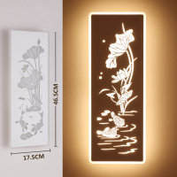 客厅带遥控壁灯卧室床头灯调光创意走廊过道墙壁灯现代中式中国风