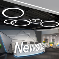 led圆形圆环吊灯健身房超市店铺大堂前台走廊工业风圆圈环形灯具