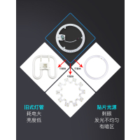 led灯板灯盘 替换吸顶灯管卧室灯芯改造灯条灯珠节能灯泡贴片光源