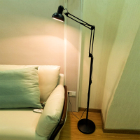 简约创意美式遥控落地灯客厅卧室床头书房学习立式台灯麻将钓鱼灯